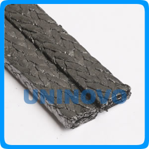 Expanded graphite braided ring packing