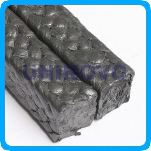 Carbonized fiber packing reinforced with Inconel wire