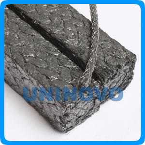 Expanded graphite braided packing reinforced with Ni wire